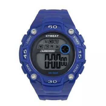 J-AXIS Мужские CY15-BL (Цифровые часы CYBEAT Sun Flame) Круглые часы синие цифровые