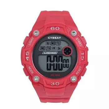 J-AXIS Мужские CY15-RE (Цифровые часы CYBEAT Sun Flame) Круглые часы красные цифровые