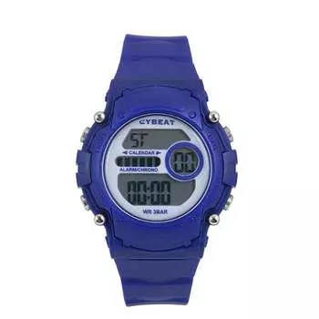 J-AXIS Мужские CY16-BL (Цифровые часы CYBEAT Sun Flame) Круглые часы синие цифровые