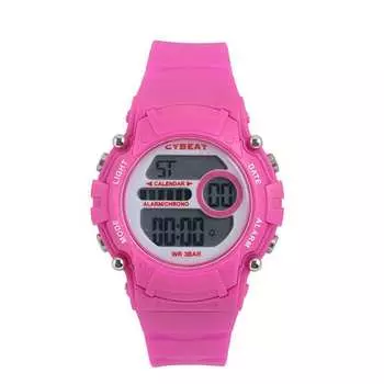 J-AXIS Мужские CY16-PI ( Цифровые часы CYBEAT Sun Flame) Круглые часы розовые цифровые