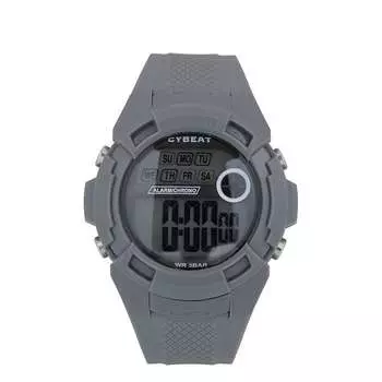 J-AXIS Мужской CY14-GY ( Цифровые часы CYBEAT Sun Flame) Круглые часы серые цифровые