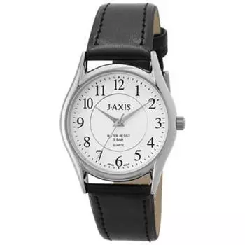 J-AXIS Мужской NAG54-S ( Часы мужские кварцевые Sun Flame с легким бликом) Круглые часы, черный сплав, аналоговые