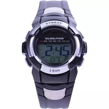 J-AXIS Мужской RSM01-BK (CYBEAT Солнце Пламя) Круглые часы черные цифровые