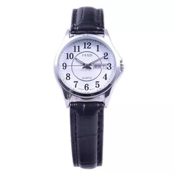 J-AXIS NAL46-SW для женщин ( Повседневные часы Sun Flame) Круглые часы, черные, аналоговые