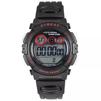 J-AXIS унисекс ACY17-BK (Пламя Солнца) Круглые часы черные цифровые