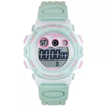 J-AXIS Unisex ACY17-MI (Sun Flame) Round Watch Green Digital