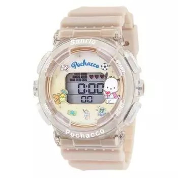 J-AXIS унисекс CR3C0003-PC (Цифровые часы Sanrio Pochacco Sun Flame) часы