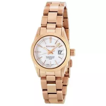 J-AXIS унисекс MJZ006-PGW (Пламя Солнца) Круглые часы золотые аналоговые