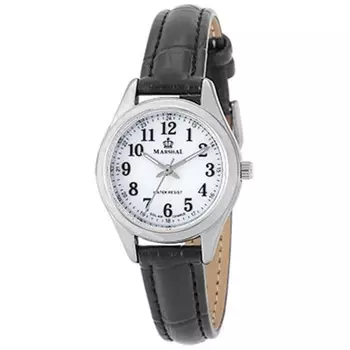 J-AXIS унисекс MRL104-BK (Часы MARSHAL на солнечных батареях с кожаным ремнем Sun Flame) часы