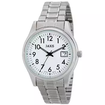 J-AXIS унисекс NHG01-SW (Пламя Солнца) Круглые часы серебряные аналоговые