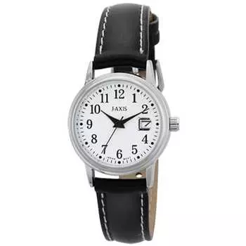 J-AXIS унисекс NHL02-W (Пламя Солнца) Круглые часы, черные, аналоговые