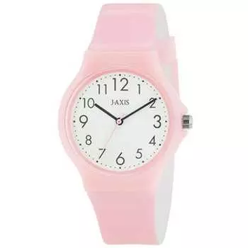 J-AXIS унисекс TCG73-PI (Пламя Солнца) Круглые часы розовые аналоговые