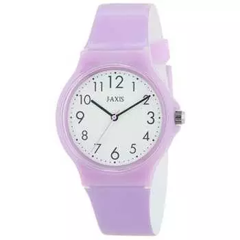 J-AXIS унисекс TCG73-PU (Пламя Солнца) Круглые часы фиолетовые аналоговые