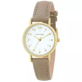 J-AXIS Women s MJL-B27-MO (Women s Sun Flame) Round Watch Brown Alloy Analog