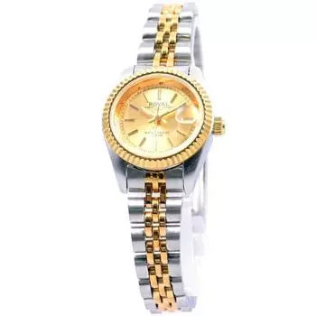 J-AXIS Women s RY-DL02 (TG in Jaxis Royal Sun Flame) Round Watch Silver Analog