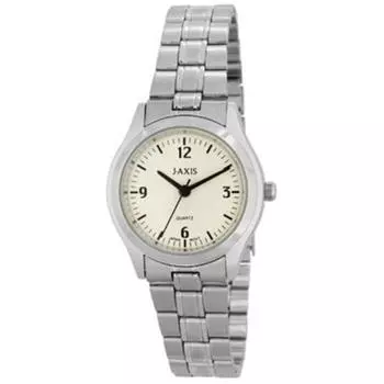 J-AXIS Женщины SSL04-IV (Аналоговые кварцевые женские часы Sun Flame) Круглые часы серебряные аналоговые
