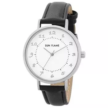 J-AXIS женские MJG-B26-BK (Женское Солнце Пламя) Круглые часы, черный сплав, аналоговые