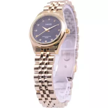 J-AXIS женские MJL-M35-GBK (Пламя Солнца) Круглые часы из золота и латуни, аналоговые