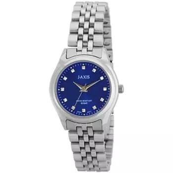 J-AXIS женские MJL-M35-SBL (Пламя Солнца) Круглые часы из серебристой латуни, аналоговые