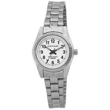 J-AXIS женские MJL-X01-S (SUNFLAME кварцевые женские часы Sun Flame) Круглые часы из серебряного сплава, аналоговые