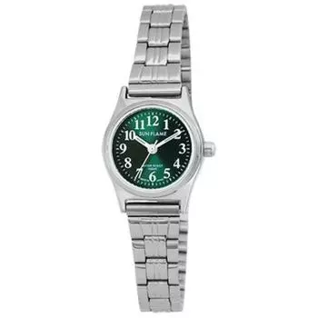 J-AXIS женские MJL-X04-GR (SUNFLAME кварцевые женские часы Sun Flame) Круглые часы из серебряного сплава, аналоговые