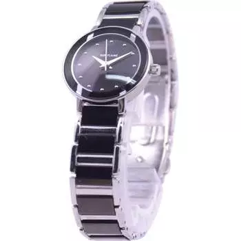 J-AXIS женские MJZ001-LSB (Женские часы из нержавеющей стали Sun Flame) Круглые часы из черной нержавеющей стали