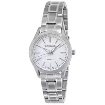 J-AXIS женские MJZ002-LSS (Женские металлические часы Sun Flame) Круглые часы серебряные аналоговые