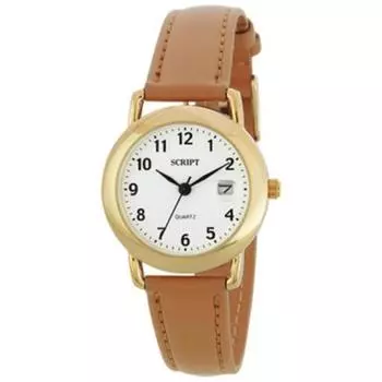 J-AXIS женские RDL02-GW (Линзы Date женские Sun Flame) Круглые часы коричневые аналоговые