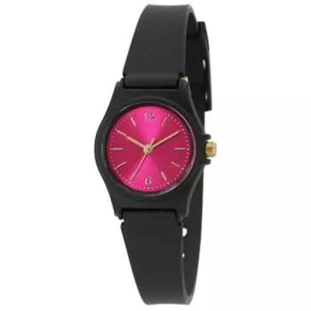 J-AXIS женские SF-VL01-PI (Модные женские часы Pink Sun Flame) Круглые часы, черный пластик, аналоговые