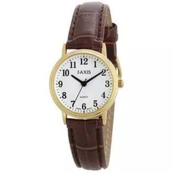 J-AXIS женские SSL09-GW (Аналоговые кварцевые женские часы Sun Flame) Круглые часы коричневые аналоговые