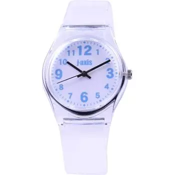J-AXIS женские TCL27-CL (Красочные часы Sun Flame) Круглые часы с прозрачным аналоговым циферблатом