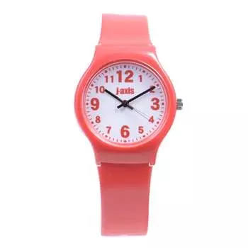 J-AXIS женские TCL27-RE (Красочные часы Sun Flame) Круглые часы красные аналоговые