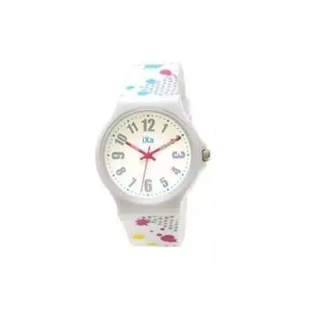 J-AXIS женские TCL29-W (Красочные часы Sun Flame) Круглые часы белые аналоговые