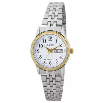 J-AXIS Женский NAL41-T ( Повседневные часы Sun Flame) Круглые часы серебряные аналоговые