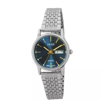 J-AXIS Женский NAL43-SBL ( Повседневные часы Sun Flame) Круглые часы серебряные аналоговые