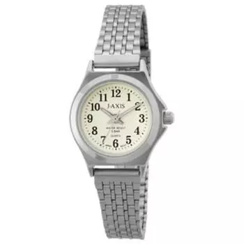 J-AXIS Женский NAL52-S (Легко различимые кварцевые женские часы Sun Flame) Круглые часы из серебряного сплава, аналоговые