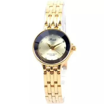 J-AXIS Женский RY-DL13 (GG Jaxis Dude Sun Flame) Круглые часы золотые аналоговые