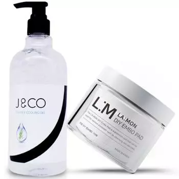 J&CO Tea Tree Охлаждающий гель + L:Подушка для тиснения M DIY 70 листов, 500 мл, 1 шт.