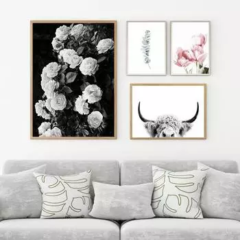J Cole Art украшение дома гостиная природа растение цветок холст печать скандинавский плакат 21cm30cm NoFrame