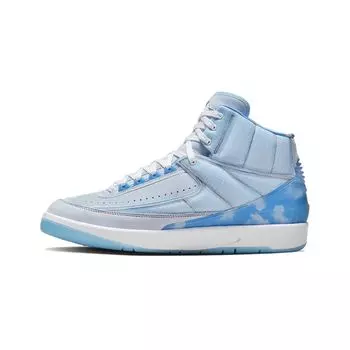 J. Детские кроссовки Balvin x Air Jordan 2 Retro SP PS Blue Celestine-Blue Multi-Color DQ7693-419 28