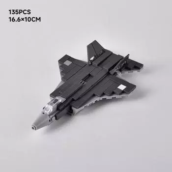 J F22 Fighter Building Block Military Armed Aircraft Assembly Toy Compatible Small Particle Set