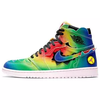 J. Кроссовки унисекс Balvin x Air Jordan 1 Retro OG High Colores Y Vibras, разноцветные, черные, розовые, пенопласт DC3481-900