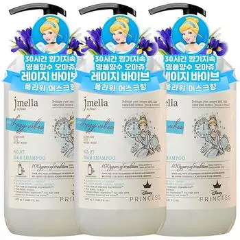 J. Mella Disney Princess Cinderella Lazy Vibe Hair Perfume Shampoo 1000 мл, 3 шт, 1 л