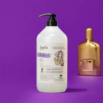 J.Mella Disney Princess Dark Orchid Belle Hair Perfume Шампунь большой емкости 1000 мл, 1 шт., 1 л