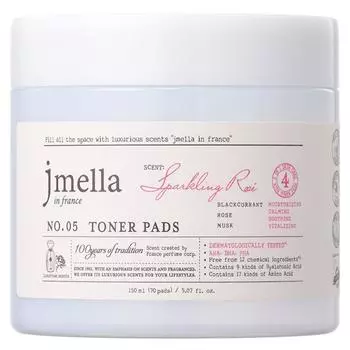 J.Mella во Франции Sparkling Ros Toner Pad, 70 листов, 1 упаковка