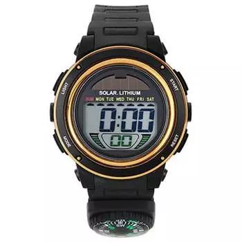 J-ОСЬ ACY19-BKPG (CYBEAT Solar Комбинированный тип Цифровые часы Компас Солнце Пламя) часы