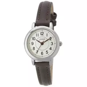 J-ОСЬ AL1315-DBR (J-axis LS женские модные часы кварцевый кожаный ремешок темно-коричневый Sun Flame) Круглый