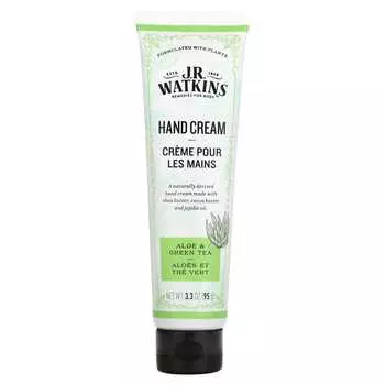J R Watkins, Hand Cream, Aloe and Green Tea, 3.3 oz (95 g)