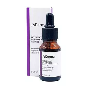 J sDerma Returnage RG Ampoule 15 мл, отбеливание, против морщин, против старения, увлажнение, корейская косметика, Kbeauty, образец