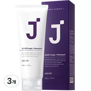 J.Sup Purple J Protein No-Wash Hair Pack Treatment, 200 мл, 3 шт.